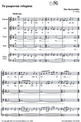 Tu Pauperum Refugium SATB choral sheet music cover